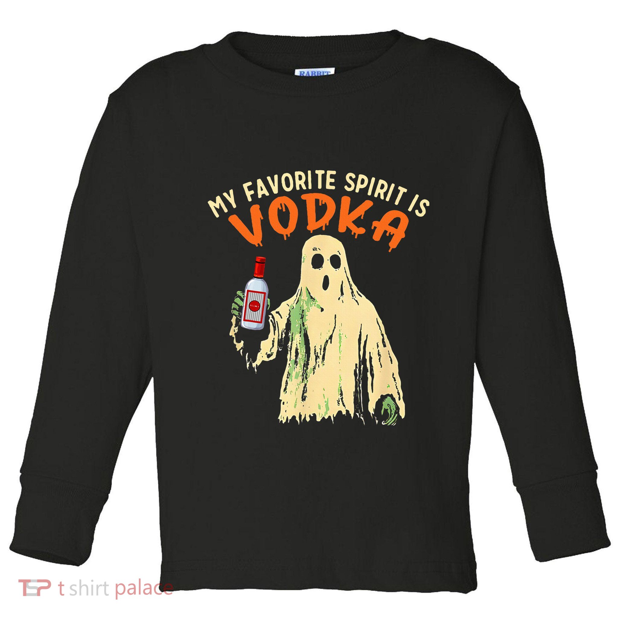 My Favorite Spirit Is Vodka Funny Halloween Party Adult Toddler Long Sleeve Shirt