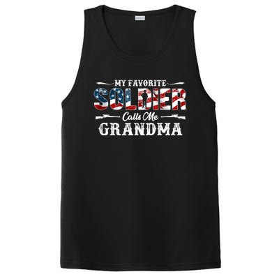 My Favorite Soldier Calls Me Grandma Gift Fathers Day Gift PosiCharge Competitor Tank