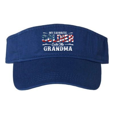 My Favorite Soldier Calls Me Grandma Gift Fathers Day Gift Valucap Bio-Washed Visor