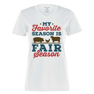 My Favorite Season Is Fair Season State County Fair Women's Momentum V-Neck T-Shirt