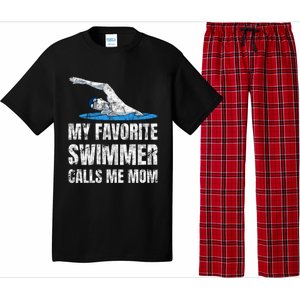 My Favorite Swimmer Calls Me Mom Mother's Day Swimming Gift Pajama Set