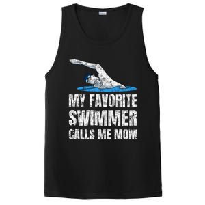 My Favorite Swimmer Calls Me Mom Mother's Day Swimming Gift PosiCharge Competitor Tank