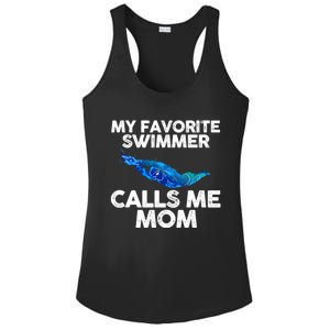 My Favorite Swimmer Calls Me Mom Cute Gift Ladies PosiCharge Competitor Racerback Tank