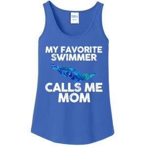 My Favorite Swimmer Calls Me Mom Cute Gift Ladies Essential Tank