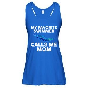 My Favorite Swimmer Calls Me Mom Cute Gift Ladies Essential Flowy Tank