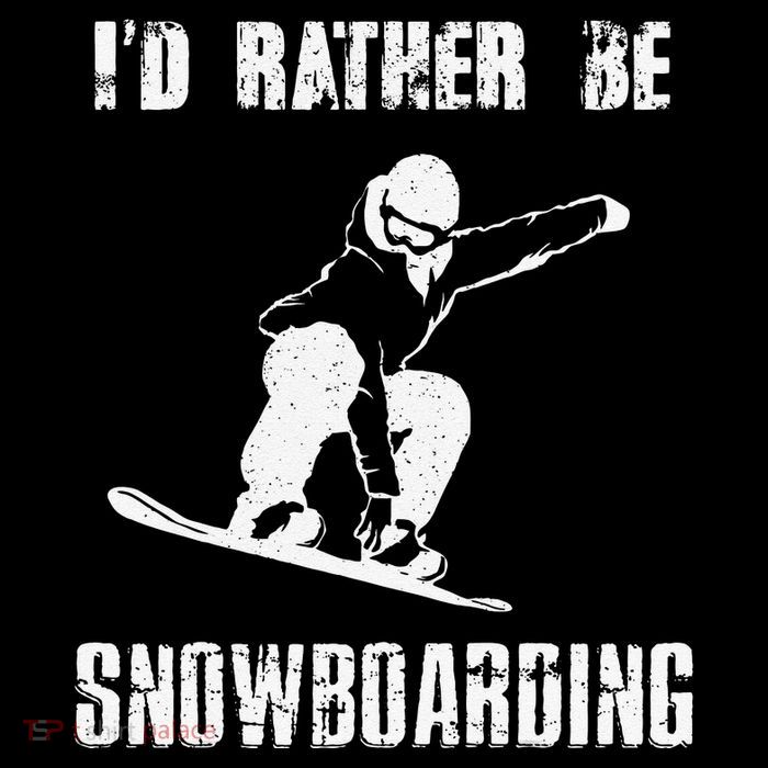 Mountains Funny Snowboarding I'd Rather Be Snowboarding Tall T-Shirt