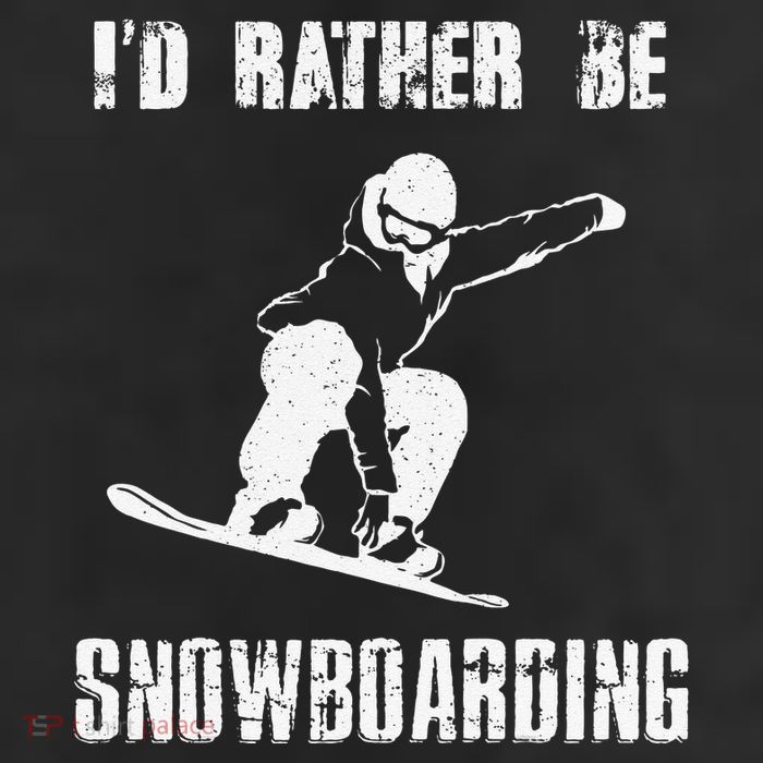 Mountains Funny Snowboarding I'd Rather Be Snowboarding 25L Jumbo Tote