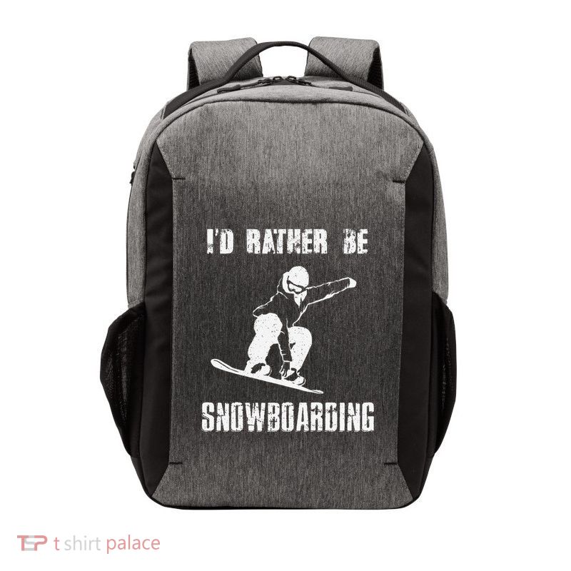 Mountains Funny Snowboarding I'd Rather Be Snowboarding Vector Backpack