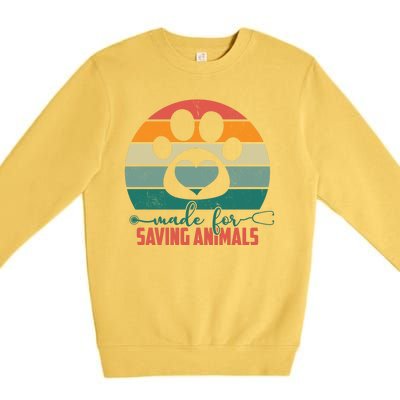 Made For Saving Animals Veterinarian Premium Crewneck Sweatshirt