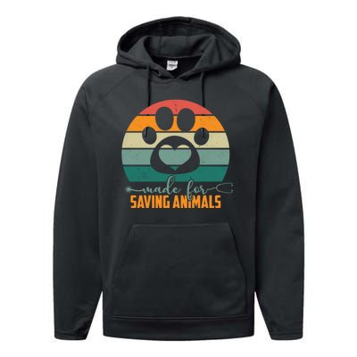 Made For Saving Animals Veterinarian Performance Fleece Hoodie