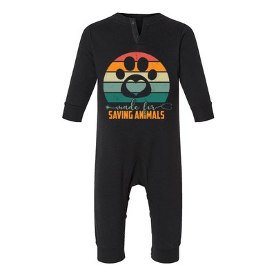 Made For Saving Animals Veterinarian Infant Fleece One Piece