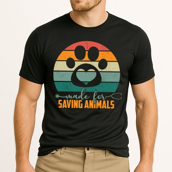 Made For Saving Animals Veterinarian Cooling Performance Crew T-Shirt