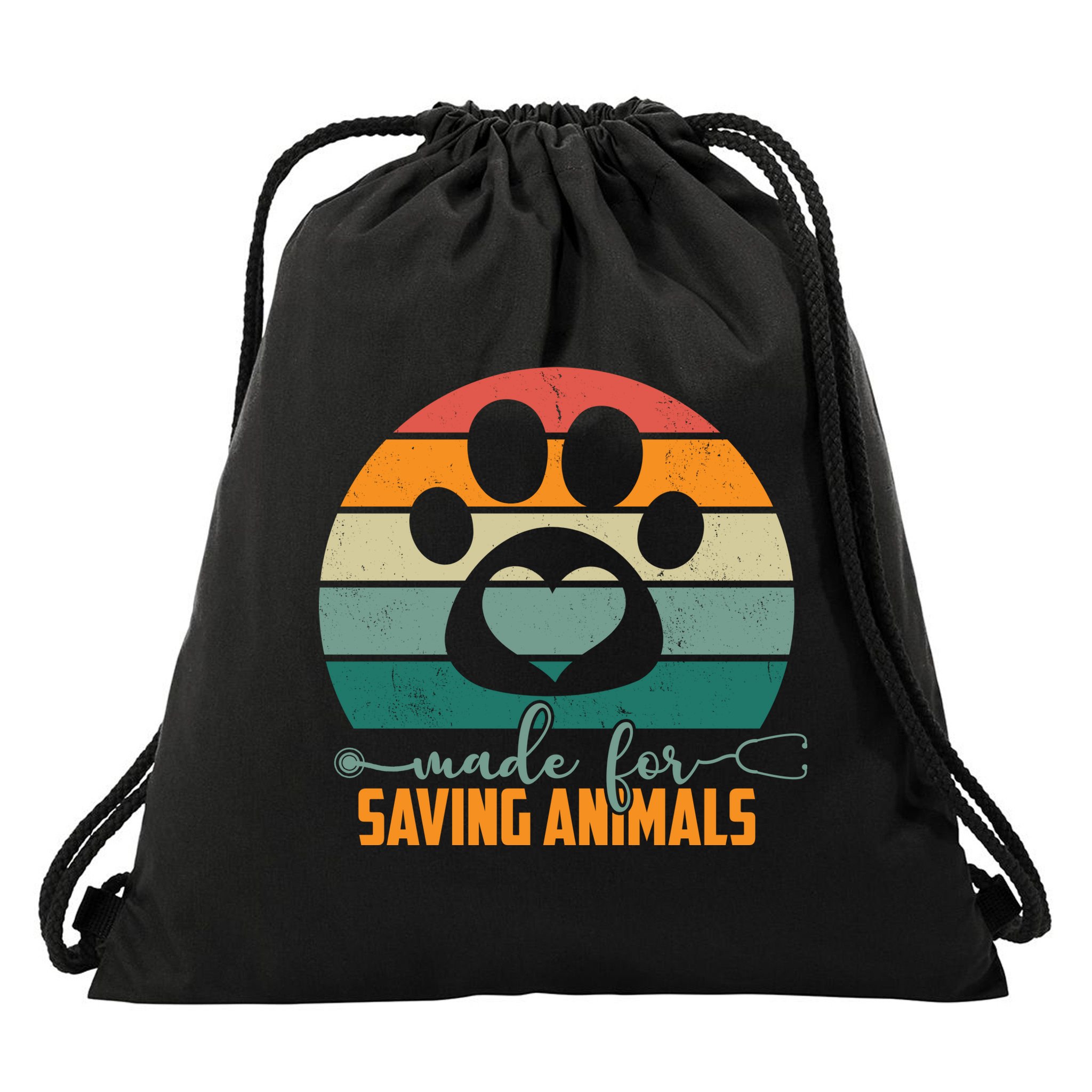 Made For Saving Animals Veterinarian Drawstring Bag