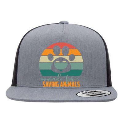 Made For Saving Animals Veterinarian Flat Bill Trucker Hat