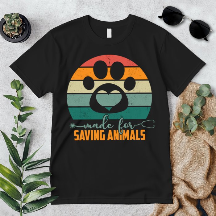 Made For Saving Animals Veterinarian Premium T-Shirt