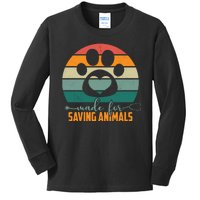 Made For Saving Animals Veterinarian Kids Long Sleeve Shirt