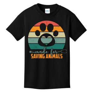 Made For Saving Animals Veterinarian Kids T-Shirt