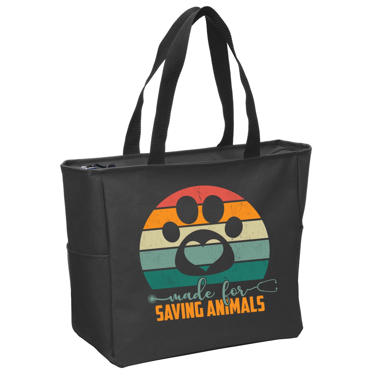 Made For Saving Animals Veterinarian Zip Tote Bag