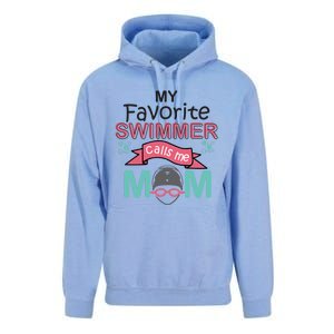 My Favorite Swimmer Calls Me Mom Swim Team Swimming Gift Unisex Surf Hoodie