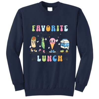 My Favorite Subject Is Lunch Lady Cafeteria Crew Retro Tall Sweatshirt