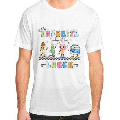 My Favorite Subject Is Lunch Lady Cafeteria Crew Retro Adult ChromaSoft Performance T-Shirt