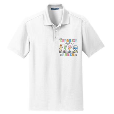 My Favorite Subject Is Lunch Lady Cafeteria Crew Retro Dry Zone Grid Polo