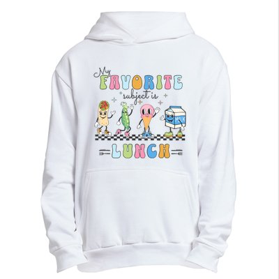 My Favorite Subject Is Lunch Lady Cafeteria Crew Retro Urban Pullover Hoodie