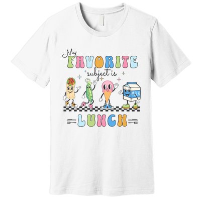 My Favorite Subject Is Lunch Lady Cafeteria Crew Retro Premium T-Shirt