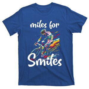 Miles For Smiles Vibrant Cycling Enthusiast Cool Gift T-Shirt