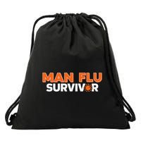 Man Flu Survivor Funny Drawstring Bag