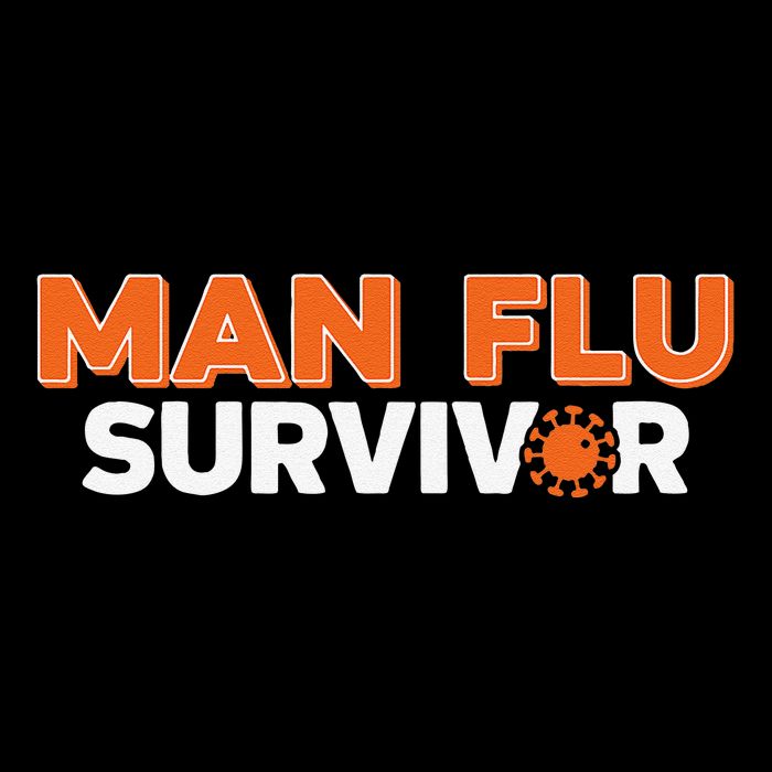 Man Flu Survivor Funny Drawstring Bag