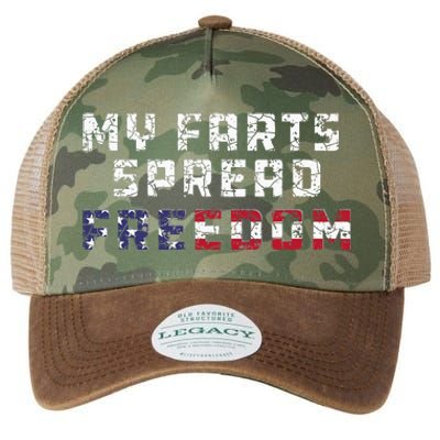 My Farts Spread Freedom Redneck Country Joke USA Flag Humor Legacy Tie Dye Trucker Hat