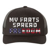 My Farts Spread Freedom Redneck Country Joke USA Flag Humor Yupoong Adult 5-Panel Trucker Hat