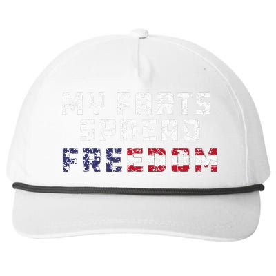 My Farts Spread Freedom Redneck Country Joke USA Flag Humor Snapback Five-Panel Rope Hat