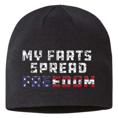 My Farts Spread Freedom Redneck Country Joke USA Flag Humor Sustainable Beanie