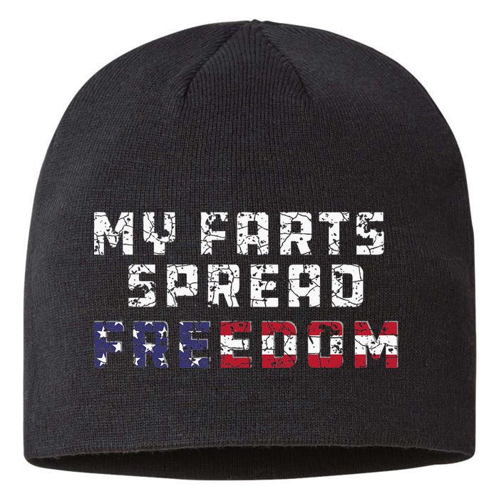 My Farts Spread Freedom Redneck Country Joke USA Flag Humor Sustainable Beanie