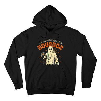 My Favorite Spirit Is Bourbon Funny Ghost Halloween Costume Gift Hoodie