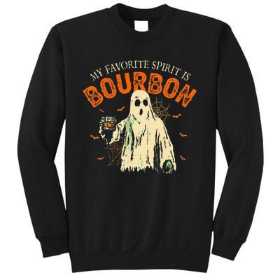 My Favorite Spirit Is Bourbon Funny Ghost Halloween Costume Gift Sweatshirt