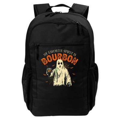 My Favorite Spirit Is Bourbon Funny Ghost Halloween Costume Gift Daily Commute Backpack