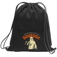 My Favorite Spirit Is Bourbon Funny Ghost Halloween Costume Gift Sweatshirt Cinch Pack Bag