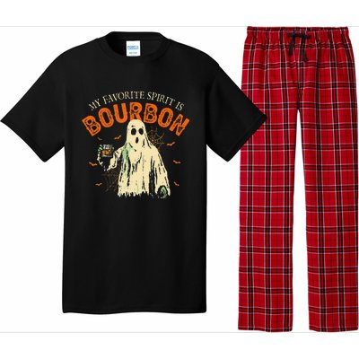 My Favorite Spirit Is Bourbon Funny Ghost Halloween Costume Gift Pajama Set