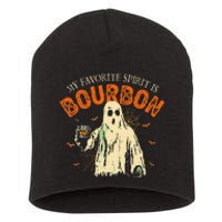 My Favorite Spirit Is Bourbon Funny Ghost Halloween Costume Gift Short Acrylic Beanie