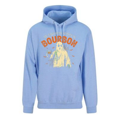 My Favorite Spirit Is Bourbon Funny Ghost Halloween Costume Gift Unisex Surf Hoodie