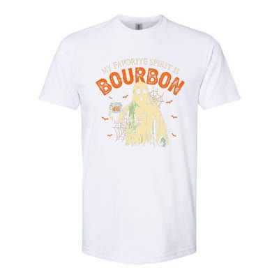 My Favorite Spirit Is Bourbon Funny Ghost Halloween Costume Gift Softstyle CVC T-Shirt