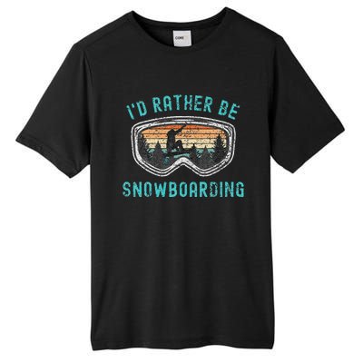 Mountains Funny Snowboarding I'd Rather Be Snowboarding Tall Fusion ChromaSoft Performance T-Shirt