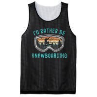 Mountains Funny Snowboarding I'd Rather Be Snowboarding Mesh Reversible Basketball Jersey Tank