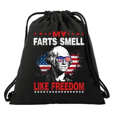 My Farts Smell Like Freedom 4th Of July For Patriotic Of Usa Drawstring Bag