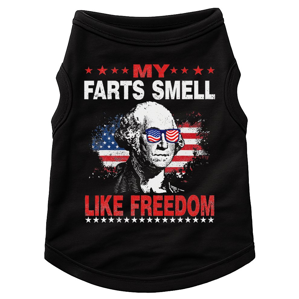 My Farts Smell Like Freedom 4th Of July For Patriotic Of Usa Doggie Tank
