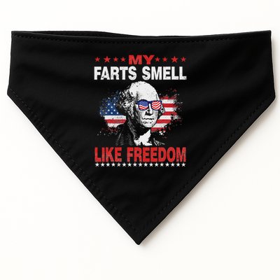 My Farts Smell Like Freedom 4th Of July For Patriotic Of Usa USA-Made Doggie Bandana