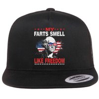 My Farts Smell Like Freedom 4th Of July For Patriotic Of Usa Flat Bill Trucker Hat